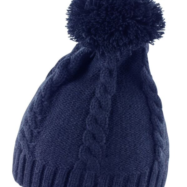 Cable Knit Pom Pom Beanie Thumbnail