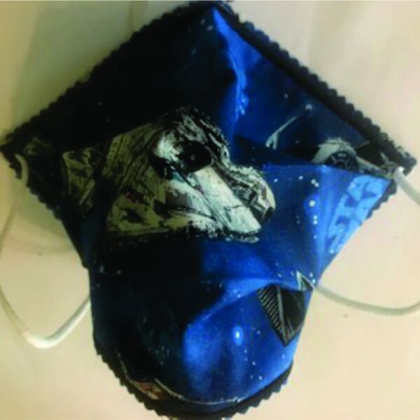 FACEMASK - NON-MEDICAL HOMEMADE MASK -2-PLY CLOTH - WASHABLE- STAR WARS MILLENIUM FALCON (LIMITED ED Thumbnail